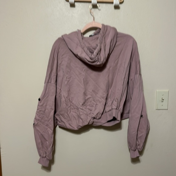 YFB YOUNG FABULOUS and BROKE Soft Fleece Dolman Sleeve‎ Mauve Hoodie - Picture 7 of 8